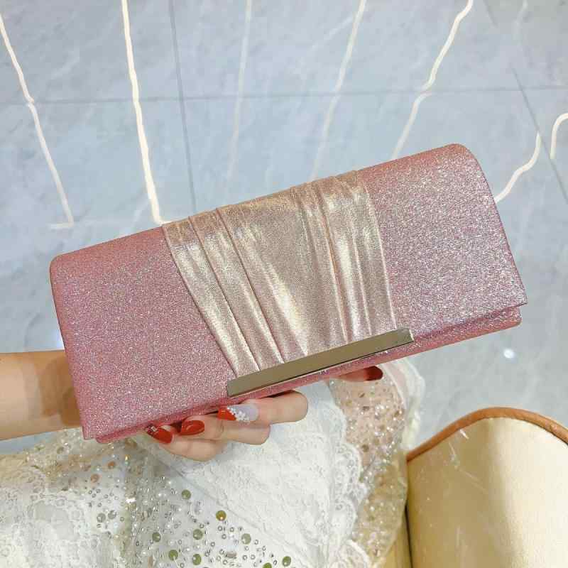 パーティーバッグ レディース クラッチ 鞄 ショルダー スパンコール プリーツ フラップ キラキラ 光沢 高級感 結婚式 二次会 披露宴 斜め掛け 手持ち 横型 スクエア ローズレッド ブラック シルバー 華やか エレガント シンプル