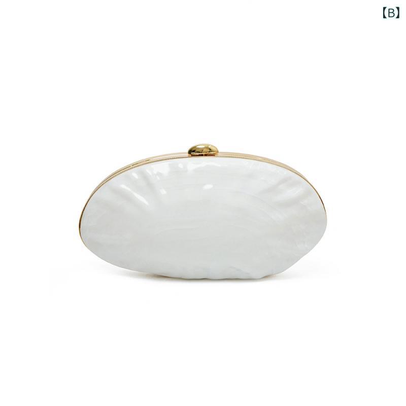 パーティーバッグ レディース ショルダー 鞄 ハンド クラッチ アクリル 大理石柄 マーブル シェル ボックス 楕円形 たまご型 フレンチ レトロ チェーン 高級感 結婚式 謝恩会 春夏 ホワイト ブラック シャンパン