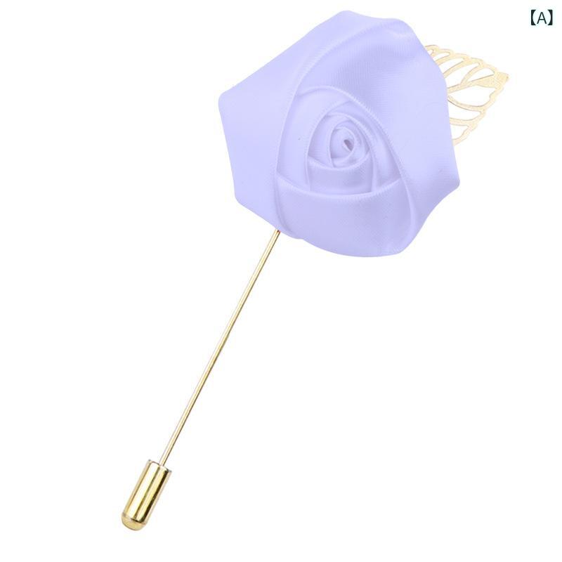 ブローチ メンズ レディース 韓国 フラワー 花 薔薇 ローズ バラ コサージュ ロン...