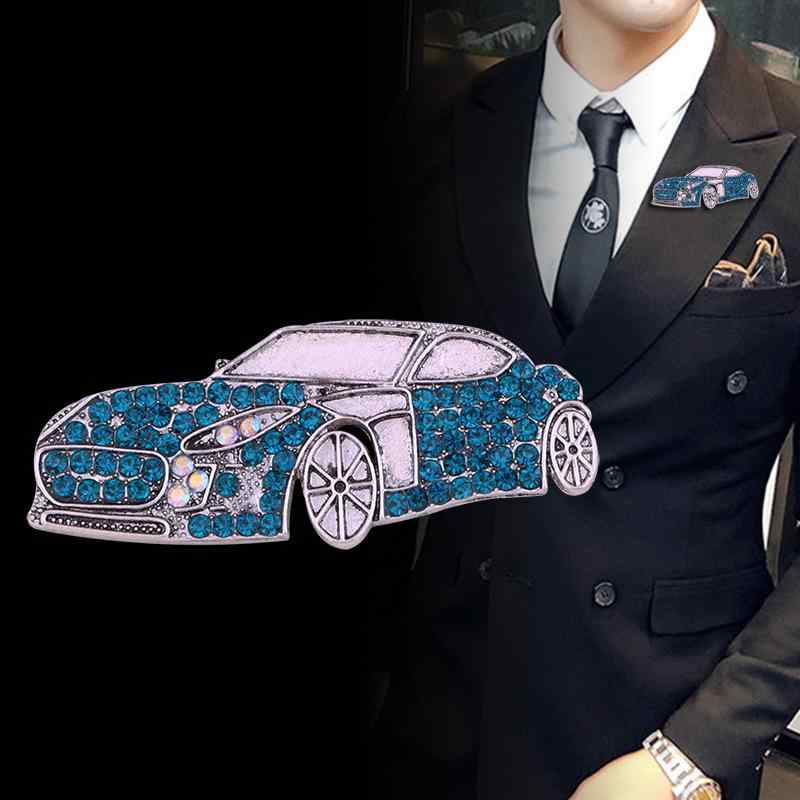ブローチ メンズ レディース スポーツカー 車 自動車 モチーフ ジルコニア ラインストーン 高級感 アンティーク風 レトロ ラペルピン バッジ ピンバッジ コサージュ スーツ ジャケット パーティー 襟元 レッド ブルー スカイブルー キラキラ 上品