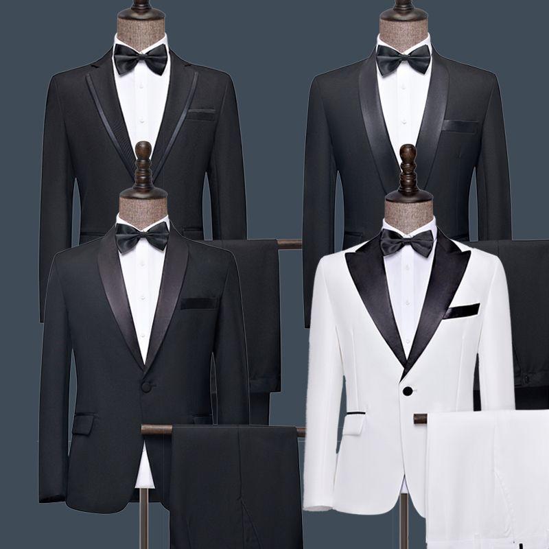 セットアップ メンズ ステージ衣装 発表会 結婚式 スーツ 礼服 タキシード 司会者 スリム ショールカラー テーラードジャケット ロングパンツ コーデュロイ リネン 春夏 ブラック ホワイト レッド 紳士服 正装 フォーマル パーティー 高級感 無地