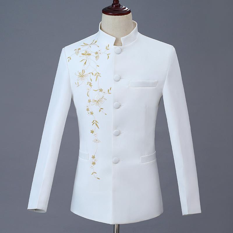 ・カテゴリ: マオカラージャケット・主な素材: ポリエステル 90%・前立て: シングル1つボタン・ネックライン: スタンドカラー・ベント: スリットなし・スタイル: スリム・生地の厚さ: 普通・柄: プリント・加工: かぎ針編み・対象: ミドル世代・活用シーン: パーティー・宴会・サイズ展開: S, M, L, XL, XXL, XXXL, XXXXL