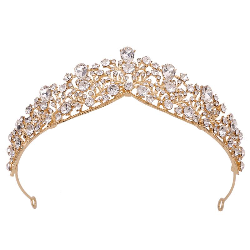 ティアラ レディース カチューシャ 髪飾り ヘッドドレス 結婚式 披露宴 パーティー 合金 バロック調 ク..