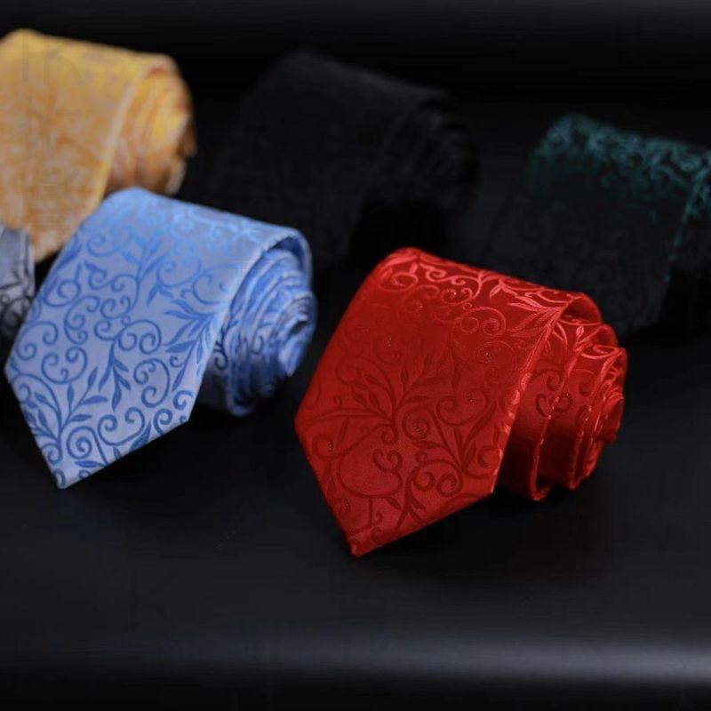 N - ネクタイ キッズ 男の子 女の子 結婚式 披露宴 パーティー フォーマル カジュアル ポリエステル 花柄 ジャガード 模様 幅8cm 春夏 ゴールド ホワイト シルバー 紳士服小物 ジュニア 手結び おしゃれ