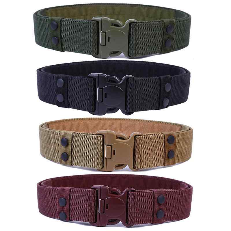 ベルト メンズ レディース タクティカルベルト キャンバス 帆布 ミリタリー 軍用 サバゲー 訓練 作業用 頑丈 高耐久 太め ワンタッチバックル 着脱簡単 耐摩耗性 高強度 カーキ ブラック アーミーグリーン 春夏