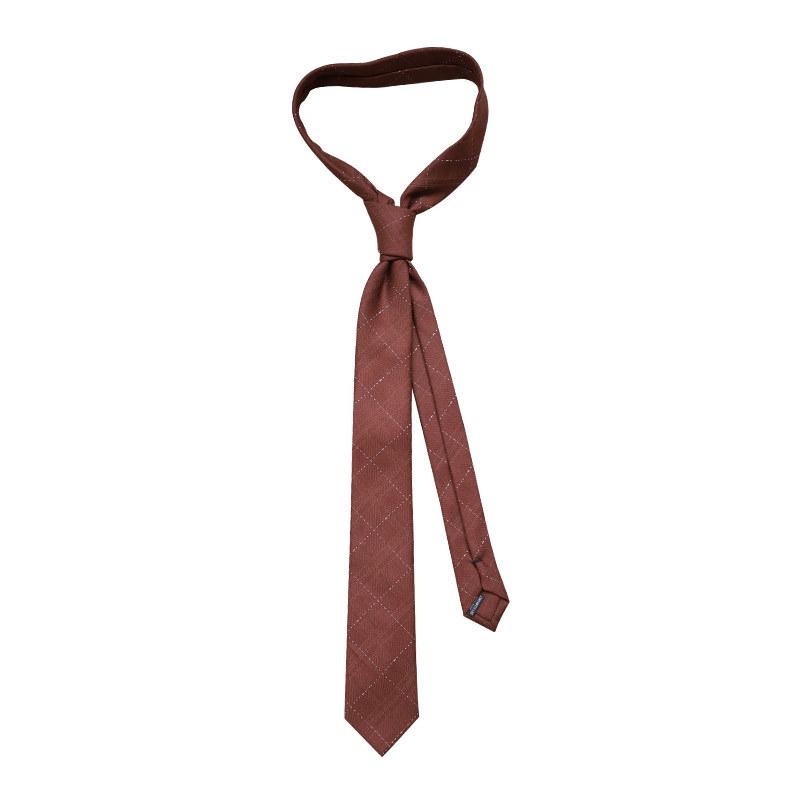 ネクタイ メンズ 紳士用 スーツ小物 ナロー 細身 スリム チェック 格子柄 市松模様 ビジネス 通勤 冠婚葬祭 レトロ クラシック 高級感 ポリエステル 先染め 落ち着いた ボルドー グレー ネイビー 春夏 上品 洗練