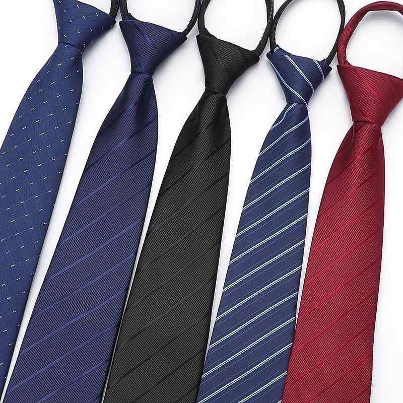 ネクタイ メンズ レディース ビジネス 結婚式 フォーマル 高級感 ワンタッチ ジッパー式 簡単装着 時短 紳士 婦人 ポリエステル 英国風..