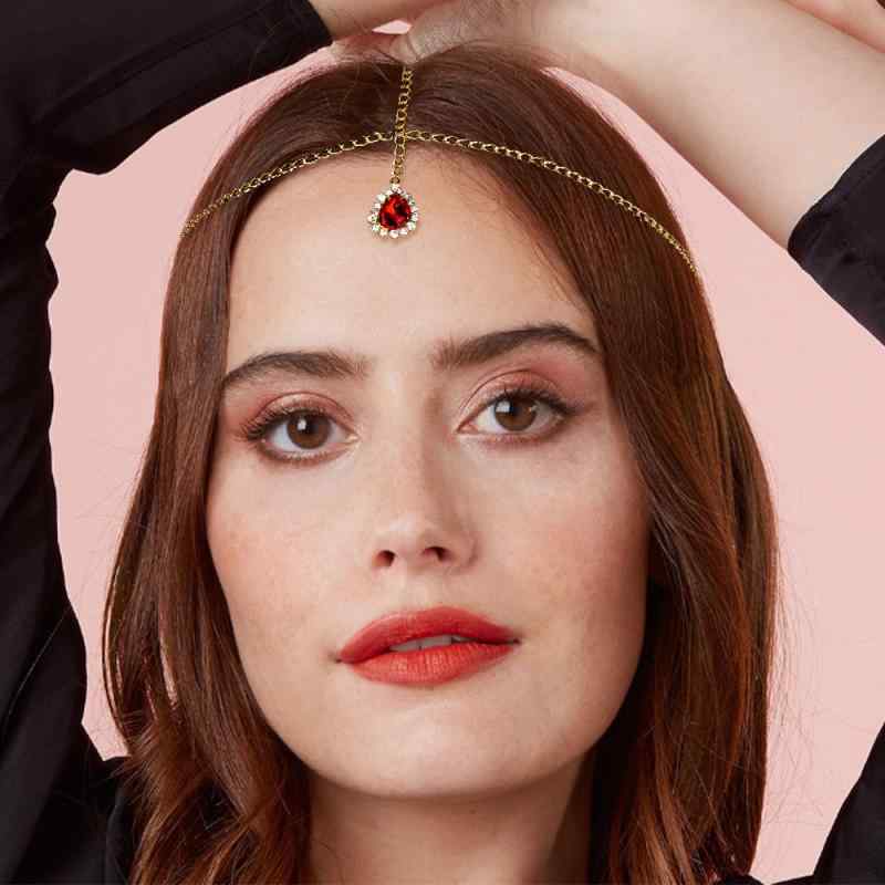 ヘッドドレス レディース ヘアアクセサリー 額飾り ボヘミアン エスニック 異国情緒 ラインストーン ジ..