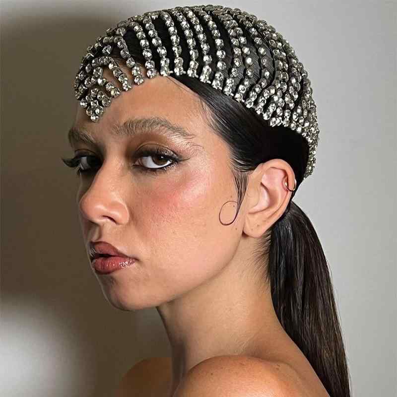 ヘアアクセサリー レディース 髪飾り ヘッドドレス ブライダル ウェディング パーティー ジルコニア ラインストーン 電気メッキ加工 多層 フリンジ 揺れる シルバー ゴールド 高級感 秋冬 華やか 豪華 ゴージャス