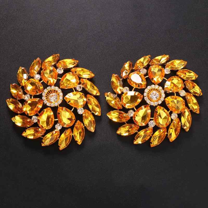 ボディチェーン レディース ニップルシール 胸飾り ボディジュエリー ラインストーン フラワー モチーフ 電気メッキ加工 合金 ジルコニア セクシー ビキニ 水着 春夏 社交ダンス パーティー イベント 華やか シルバー ゴールド