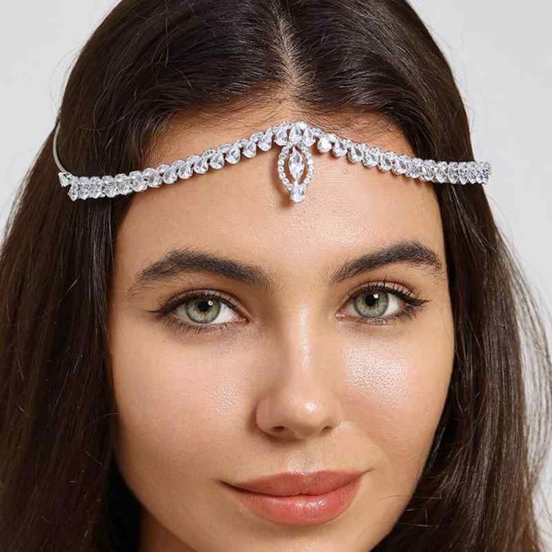 カチューシャ レディース ヘアアクセサリー ジルコニア ドロップ ビジュー チャー...