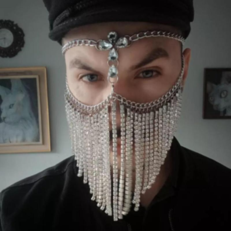 マスク レディース 仮面 フェイスベール ベリーダンス 舞台 パーティー 花モチーフ タッセル フリンジ ..