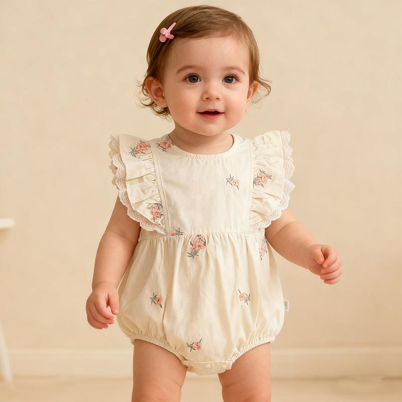 ロンパース 男の子 女の子 ベビー服 新生児 赤ちゃん ボディスーツ カバーオール 春夏 コットン 綿 薄..