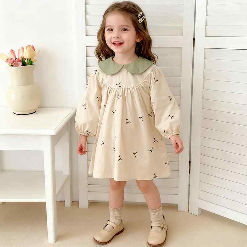 ワンピース 女の子 キッズ ベビー 長袖 春秋 綿 プリンセス お出かけ 普段使い デイリー 韓国ファッシ..