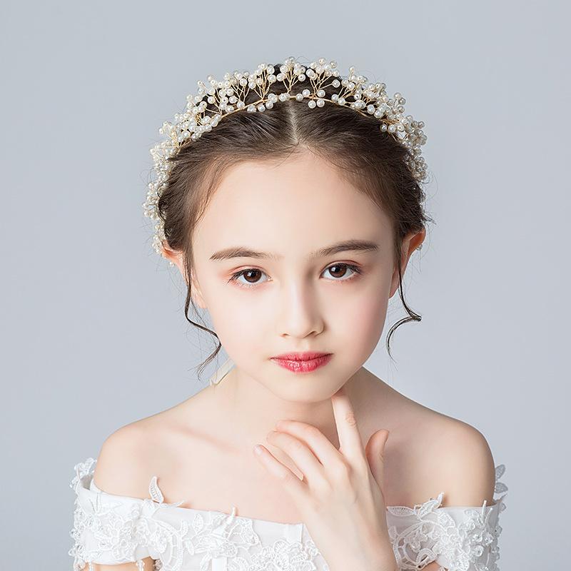 カチューシャ 女の子 キッズ ヘアアクセサリー ティアラ クラウン 髪飾り パール パール プリンセス お..