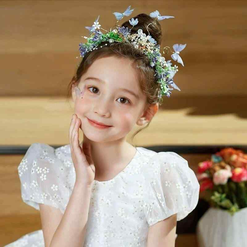 カチューシャ キッズ 女の子 子供用 冠 ティアラ ヘアアクセサリー パール パール クリスタル ハンドメ..