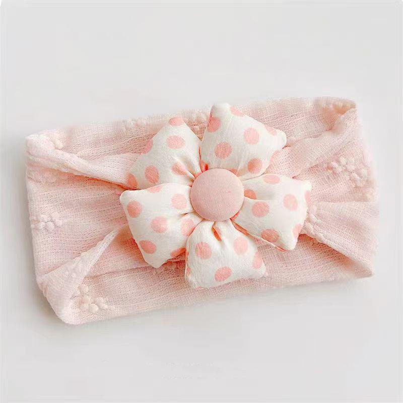 ヘアバンド ベビー 男の子 女の子 赤ちゃん 乳児 花 フラワー 柔らかい 伸縮性 春夏 薄手 カチューシャ かわいい 記念写真 お宮参り 百日祝い ピンク イエロー ホワイト 水玉 リボン 立体 髪飾り ヘッドドレス