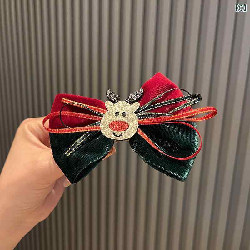 ヘアアクセサリー キッズ 子供 女の子 ベビー 男の子 クリスマス クリップ パッチ...