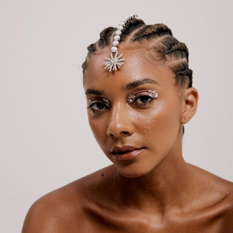 ヘアピン レディース サイドクリップ 髪留め 髪飾り 六芒星 フェイクパール パール ラインストーン 揺..