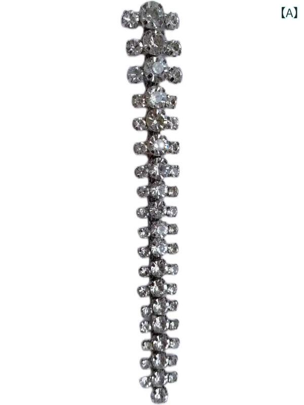 シューズアクセサリー レディース 靴飾り チャーム チェーン ラインストーン ビジュー メタル クリスタ..