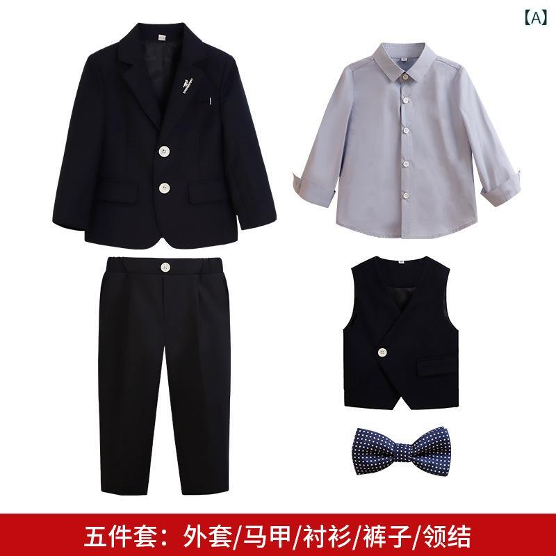 スーツ 男の子 キッズ セットアップ 英国風 フォーマル ジャケット ベスト パンツ ...