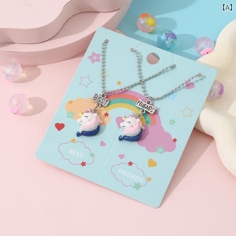 ネックレス キッズ 子供 男の子 女の子 ペンダント チョーカー アニマル 動物 ユニコーン 恐竜 フクロ..