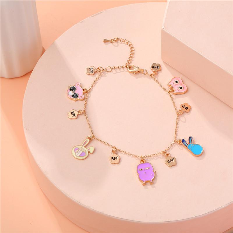 ブレスレット 男の子 女の子 キッズ 子供 手首飾り バングル 腕輪 合金 エナメル加工 アニマル 動物 ウ..