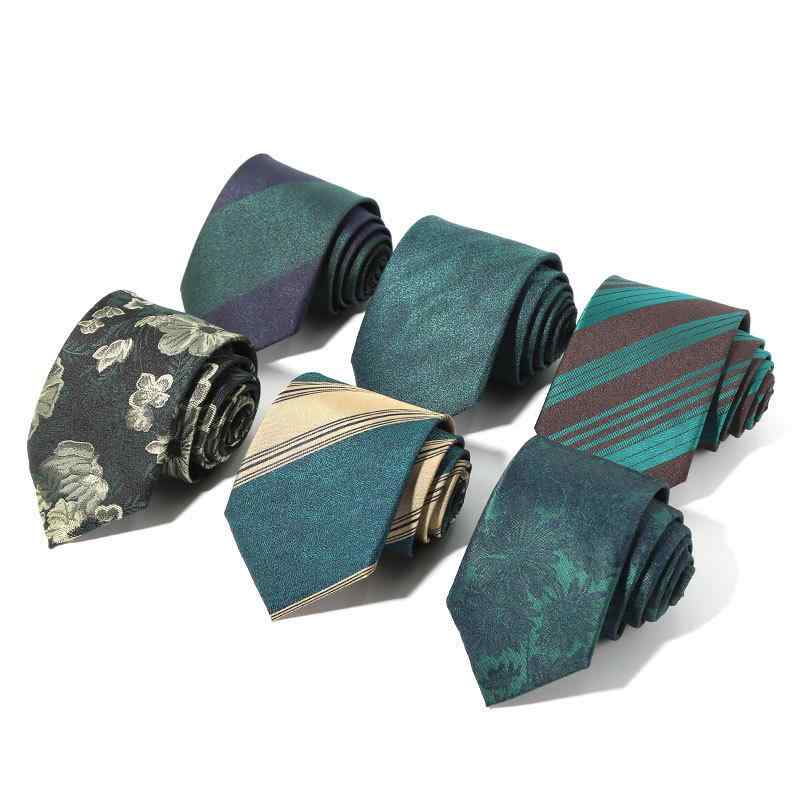 ネクタイ メンズ 紳士用 ビジネス タイ フォーマル レギュラータイ 8cm幅 ポリエステル ジャガード織 ストライプ 斜めストライプ 小花柄 グリーン 春夏 通勤 パーティー 冠婚葬祭 おしゃれ カジュアル 上品 高級感