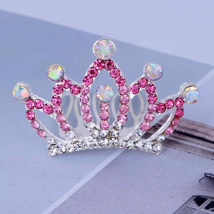 ・カテゴリ: ヘアアクセサリー・: クラウン・対象: 子供用・テイスト: エスニック調・素材: 合金・装飾: ラインストーン・加工: メッキ・カラー展開: ホワイト、ピンク・対象年齢: 3歳以上