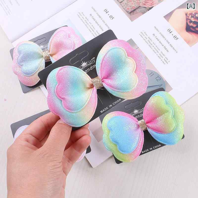 ・カテゴリ: ヘアアクセサリー（やっとこピン）・対象: 子供用・対象年齢: 6歳〜10歳・スタイル: 中華風・: リボン・柄: 蝶・素材: 布・装飾: パール・製法: ハンドメイド・おすすめのシーン: 記念日、式典・カラー展開: タイプA、タイプB、タイプC、タイプD