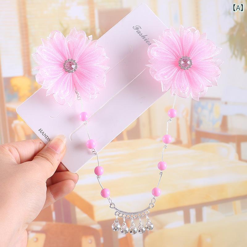 ヘアアクセサリー キッズ 女の子 子供 額飾り ヘッドドレス カチューシャ 髪飾り プリンセス ティアラ フォーマル 華やか かわいい 花 フラワー ハンドメイド パーティー 発表会 結婚式 ピンク ブルー パープル