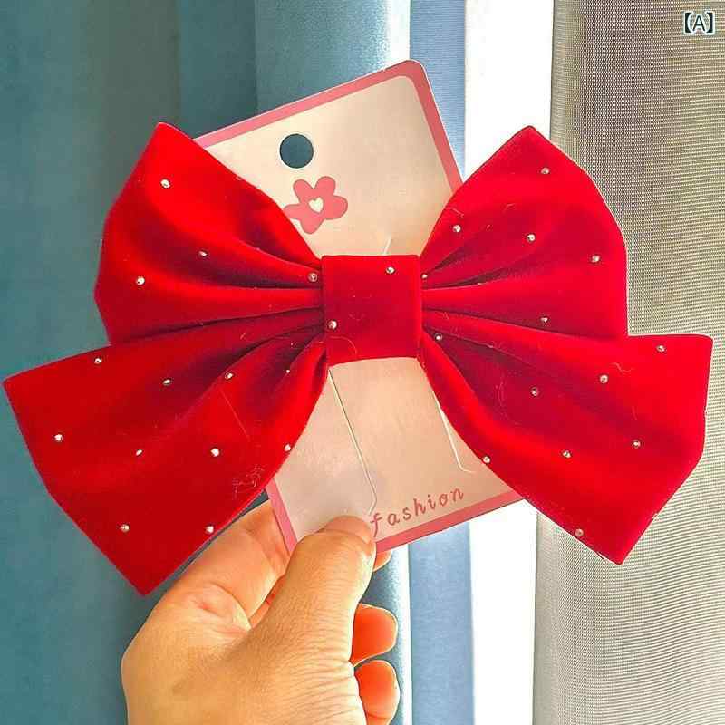 ヘアアクセサリー キッズ 女の子 髪飾り リボン ベルベット ベロア 髪留め ヘアクリップ ダッカールクリップ 高級感 パール 華やか フォーマル 七五三 発表会 卒園式 赤 ボルドー 黒 6-10歳 春夏