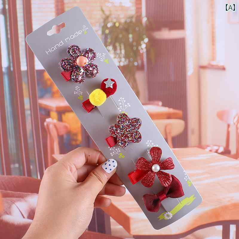 ヘアクリップ 子供 女の子 キッズ ヘアピン 髪留め パッチン留め ヘアアクセサリー セット リボン かわいい 韓国 布製 ニット カラフル パステル ピンク系 キャラクター アニマル おしゃれ 普段使い 発表会