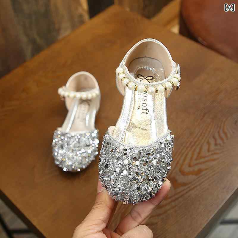 サンダル 女の子 キッズ 子供靴 パンプス プリンセス お姫様 かわいい きらきら ラインストーン ビジュ..