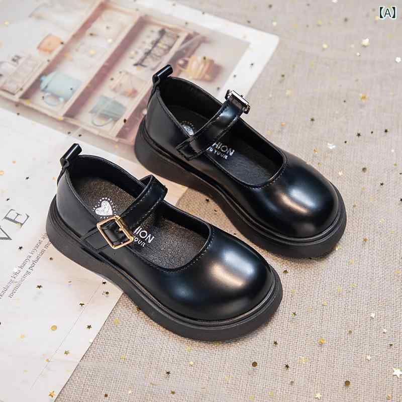 パンプス 女の子 キッズ 子供靴 メリージェーン プリンセス フォーマル 英国風 フラット 柔らかい ソフトソール 滑り止め 履きやすい 面ファスナー 通学 発表会 結婚式 春秋 ブラック ベージュ カーキ ローファー