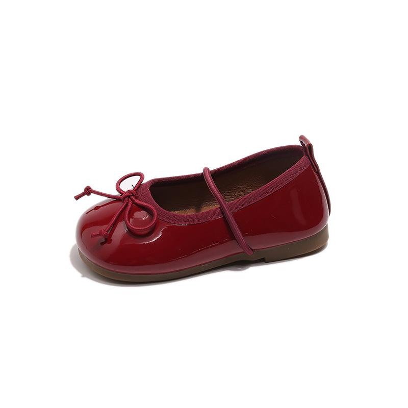 Formal Shoes - 子供靴 女の子 キッズ フォーマルシューズ ローファー リボン 面ファスナー パンプス フラットシューズ 合皮 レザー調 滑り止め 履きやすい 発表会 結婚式 入園式 春秋 ワインレッド ベージュ ブラック