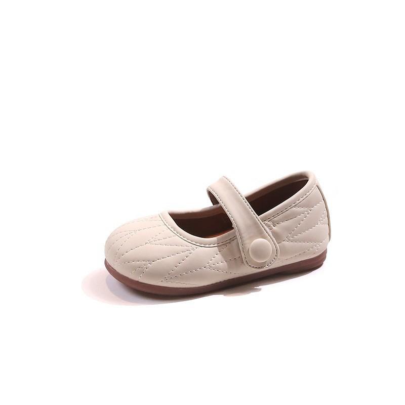 Formal Shoes - フォーマルシューズ 女の子 子供靴 キッズシューズ パンプス ローファー 高級感 柔らかい 滑り止め 面ファスナー 履きやすい 春夏 発表会 結婚式 冠婚葬祭 合成革 アイボリー キャメル 3-6歳
