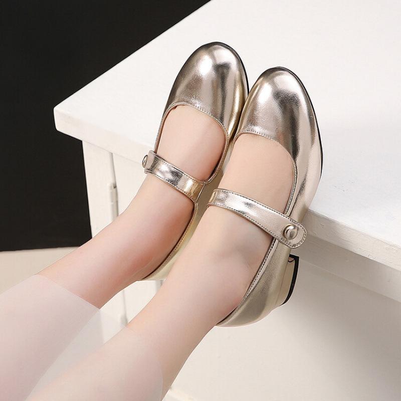 パンプス 女の子 キッズ フォーマルシューズ ドレスシューズ お姫様 プリンセス ストラップ ゴールド シルバー シャンパン 発表会 結婚式 入学式 柔らかい 合成革 フェイクレザー 滑り止め 耐摩耗 オールシーズン