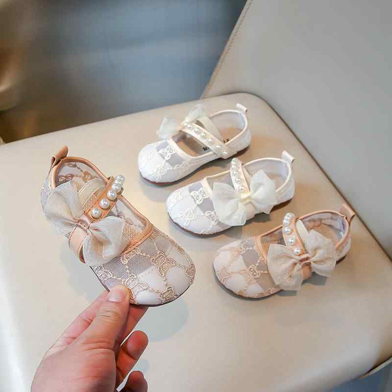 Shoes - サンダル 女の子 キッズ プリンセス 春夏 メッシュ 通気性 フェアリー チャイナドレス用 中華風 ストライプ ゴムストラップ ベージュ カーキ 軽量 蒸れにくい お出かけ 発表会 普段使い かわいい フラットシューズ 子供靴