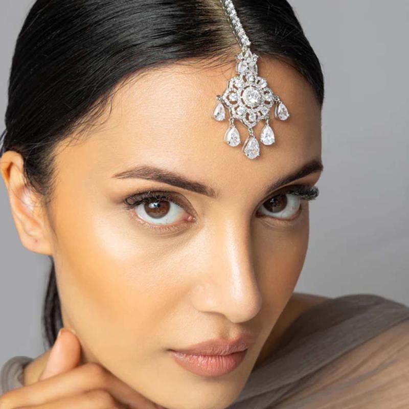 ヘッドアクセサリー レディース ヘアチェーン 額飾り フリンジ タッセル エスニック ラインストーン ク..