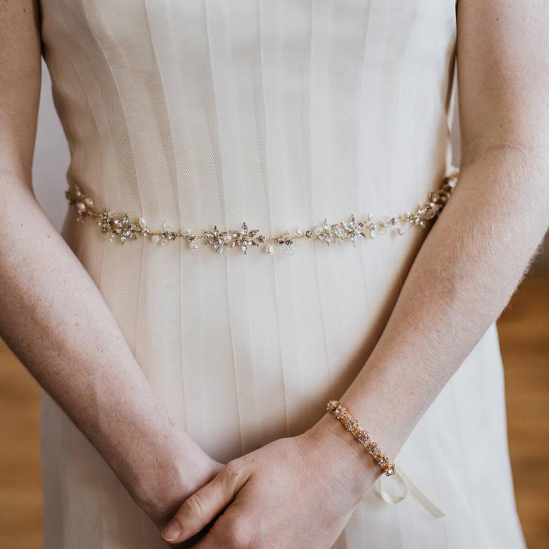 サッシュベルト レディース 花嫁 結婚式 披露宴 お呼ばれ 小物 飾り ビジュー ラインストーン パール ..