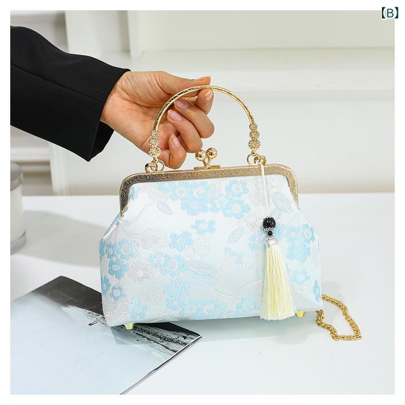ハンドバッグ レディース ショルダー クラッチ 手提げ 斜めがけ 鞄 刺繍 チャイナ...