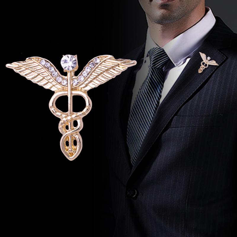 ブローチ メンズ レディース 天使の羽 蛇 スネーク ウィング 欧米風 個性的 ファッション 合金 電気メッキ加工 ゴールド シルバー ローズ 高級感 おしゃれ かっこいい ワンポイント 胸飾り 襟ピン 結婚式 パーティー 普段使い コサージュ