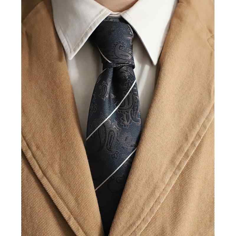 ネクタイ メンズ 男性用 ストライプ柄 8cm幅 レギュラー レトロ クラシック ビジネス 結婚式 披露宴 高級感 紳士 手結び 剣先 ジャカー..