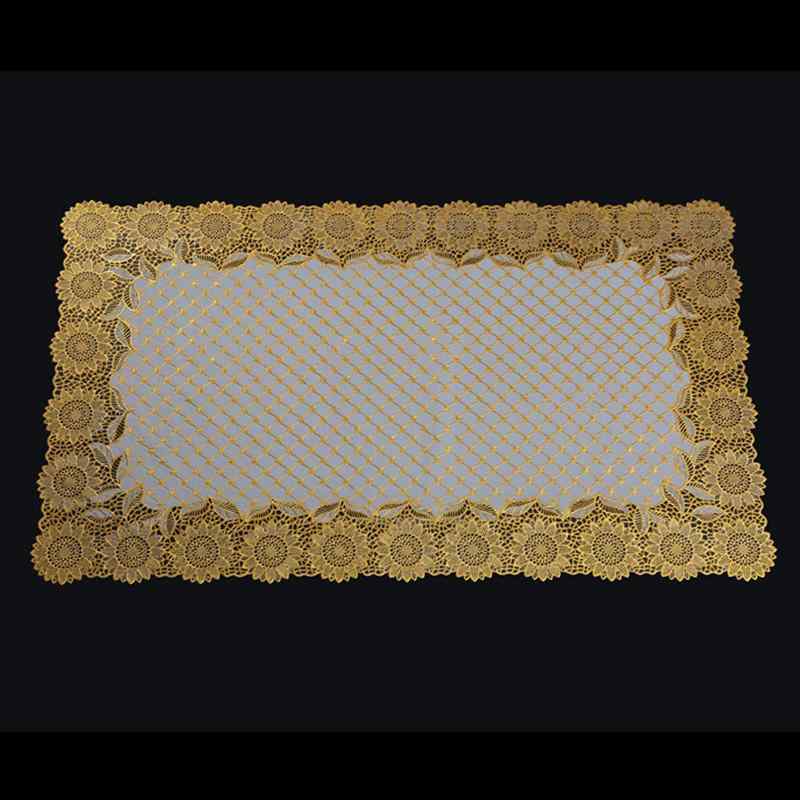 其它 - テーブルマット 断熱 長方形 60-120cm PVC 金箔押し 透かし彫り 花柄 ゴールド モダン シンプル 食卓 キッチン インテリア 撥水 防汚 滑り止め 高級感 おしゃれ 洗える 北欧 傷ガード 耐久性 華やか
