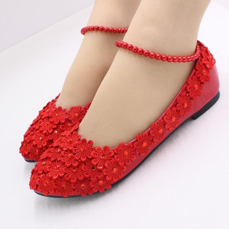 パンプス レディース ウェディングシューズ 結婚式 パーティー 二次会 赤 ラインストーン ビジュー ハ..