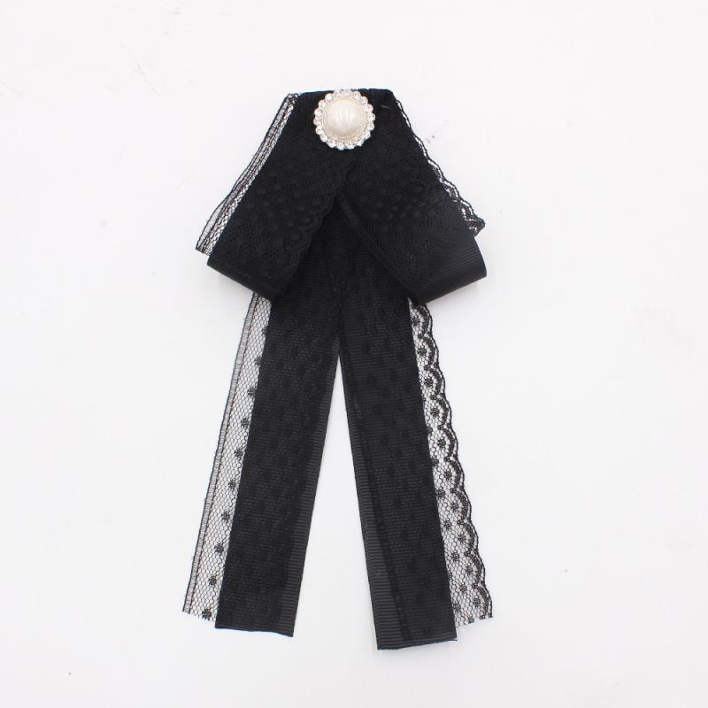 付け襟 レディース リボンタイ ボウタイ 蝶結び 黒 ブラック レース ブラウス シャツ アクセサリー 女性用 おしゃれ かわいい クール ..