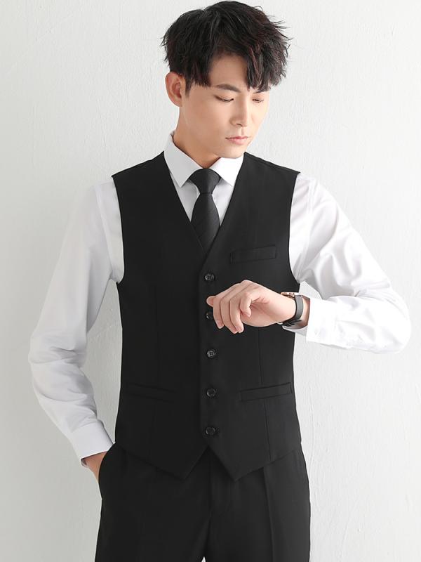 Trousers, Bottoms - ベスト メンズ スーツベスト ジレ ビジネス フォーマル 通勤 面接 就活 事務服 ビジネスカジュアル スリム タイト 細身 5つボタン 形態安定 ポリエステル 春秋 ブラック ネイビー グレー 大きいサイズ 40代