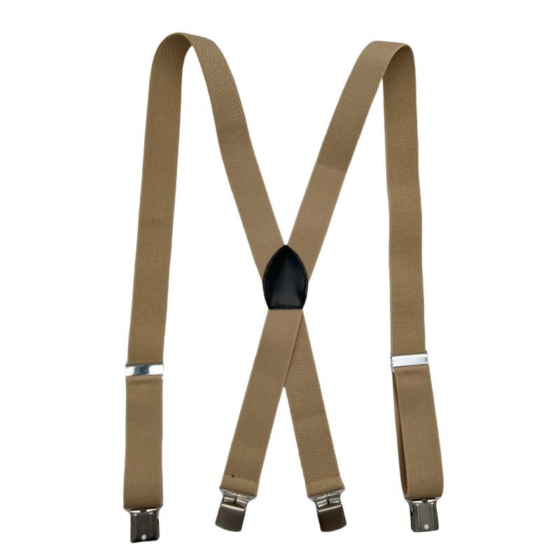 サスペンダー メンズ レディース 紳士用 婦人用 ズボン吊り 吊りバンド 伸縮性 調節可能 4クリップ X型 ビジネス フォーマル 普段使い 大きいサイズ 英国風 高級感 ポリエステル ブラック ネイビー カーキ オールシーズン 幅3.5cm 120cm
