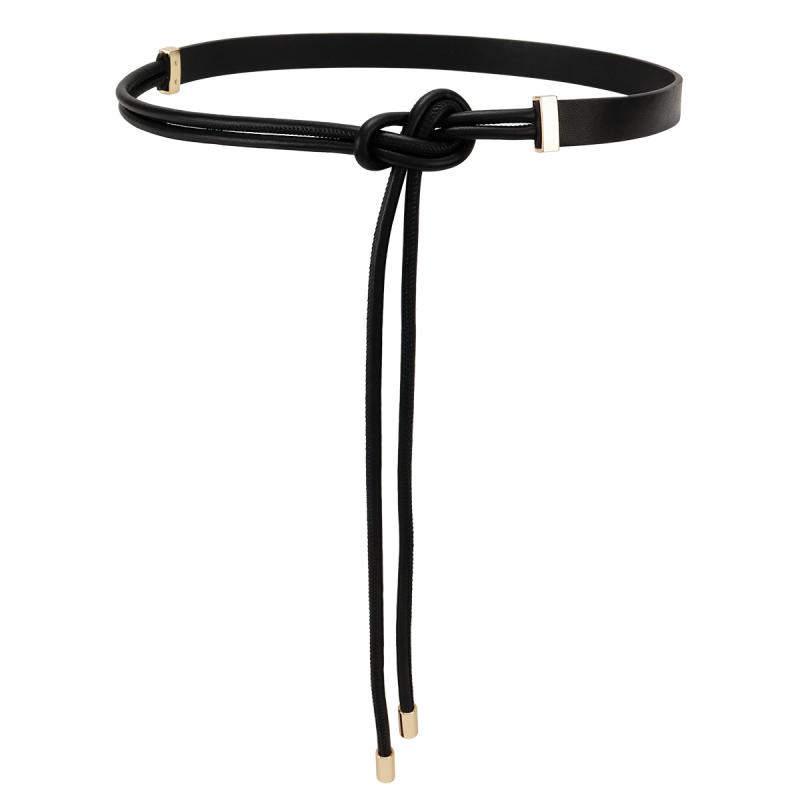 ベルト レディース ウエストマーク レザー調 合成革 結び目 ピンバックル 高級感 シンプル エレガント きれいめ カジュアル ワンピース チュニック コート セーター 通勤 普段使い 結婚式 春夏 ブラック ホワイト カーキ